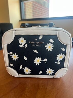kate spade Black and White Daisy Mini Crossbody Bag